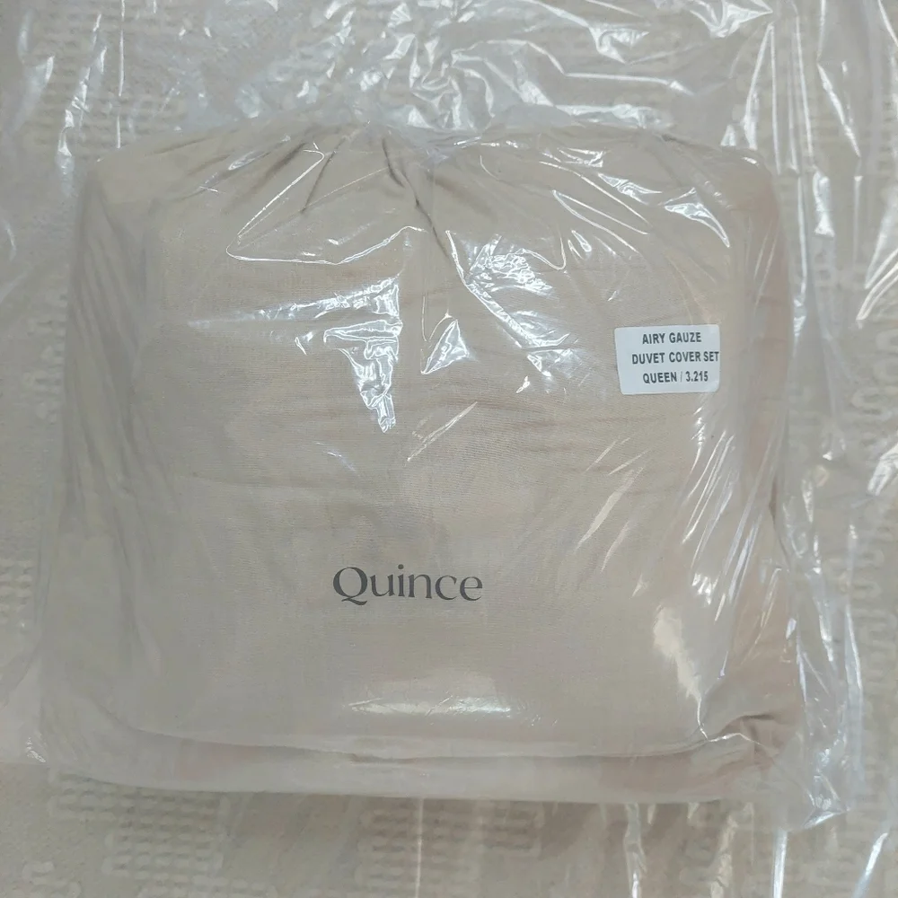 NWT- Quince Organic Cotton Dune Airy Gauze Duvet Cover! Full/ Queen (1210)